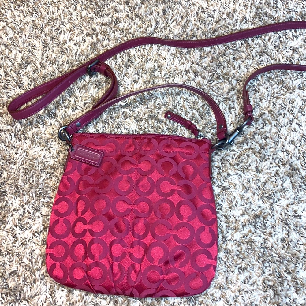 Coach Crossbody burgendy bag